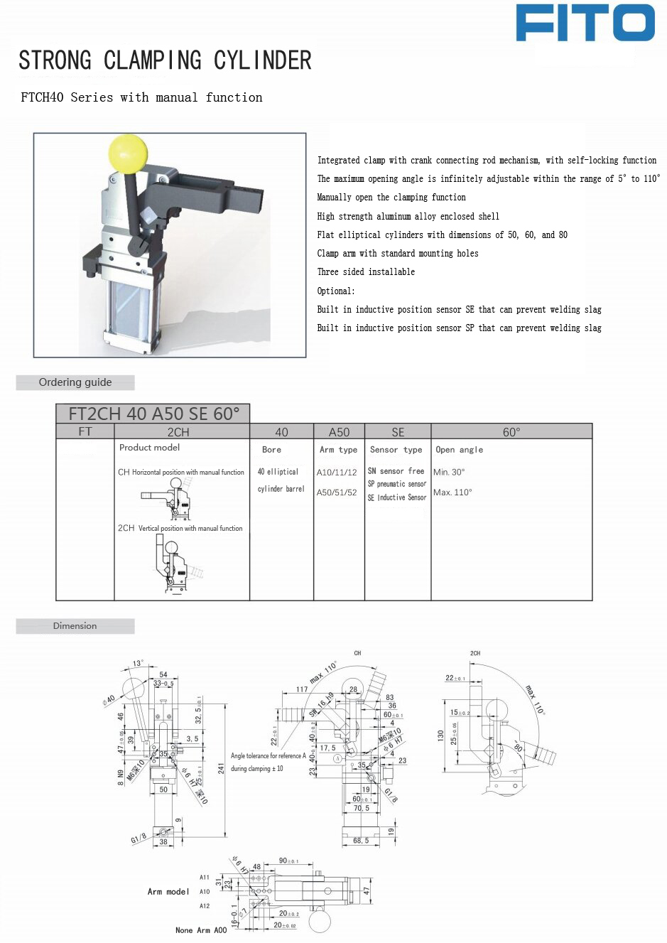 TUNKERS Replace Manual pneumatic power Clamps FTCH 40 5