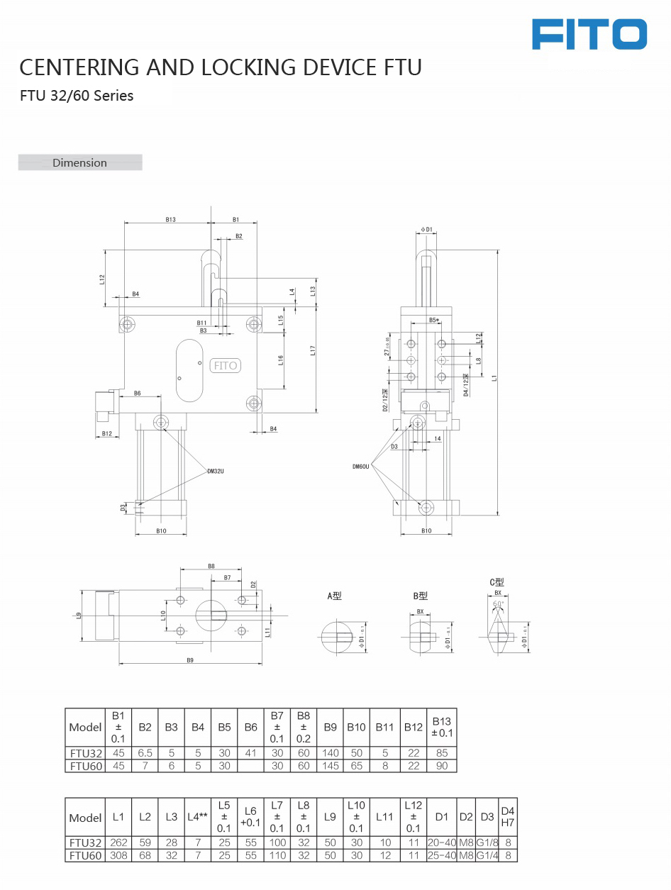 TUNKERS Replace Centering And Locking Device FTU 60 5