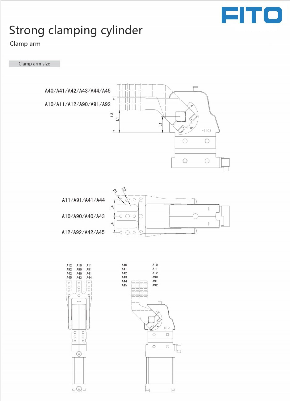 Pneumatic Cylinder Clamp arm 5